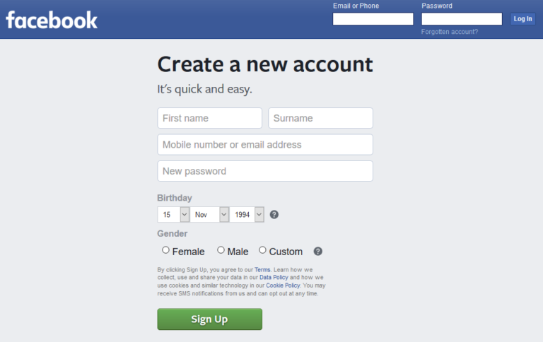 How To create a Facebook account? | IM Watchman